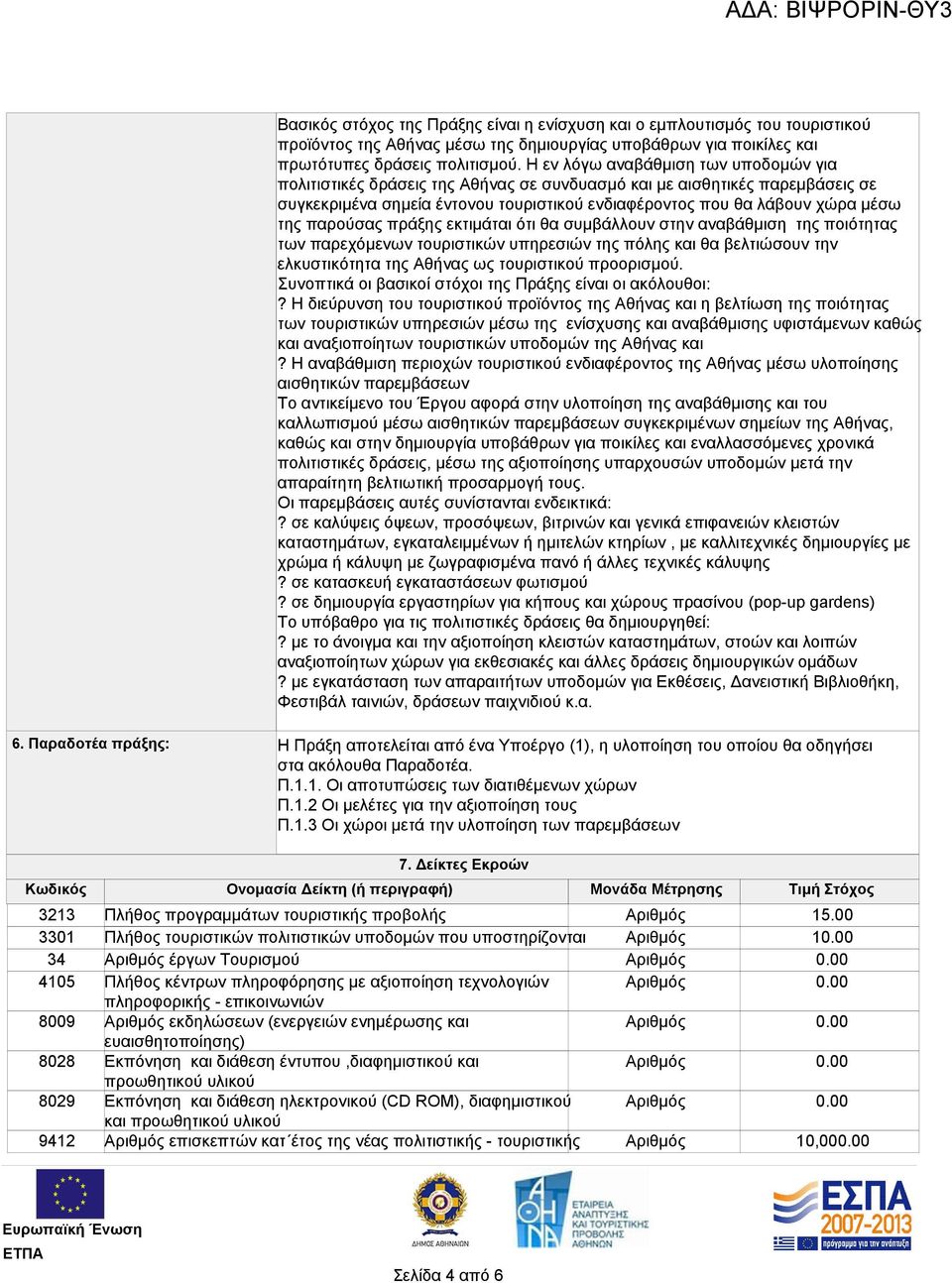 Η εν λόγω αναβάθμιση των υποδομών για πολιτιστικές δράσεις της Αθήνας σε συνδυασμό και με αισθητικές παρεμβάσεις σε συγκεκριμένα σημεία έντονου τουριστικού ενδιαφέροντος που θα λάβουν χώρα μέσω της