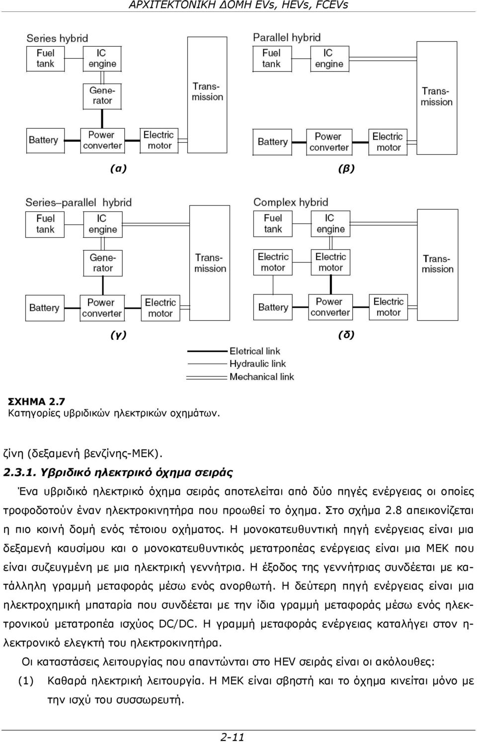 8 απεικονίζεται η πιο κοινή δομή ενός τέτοιου οχήματος.