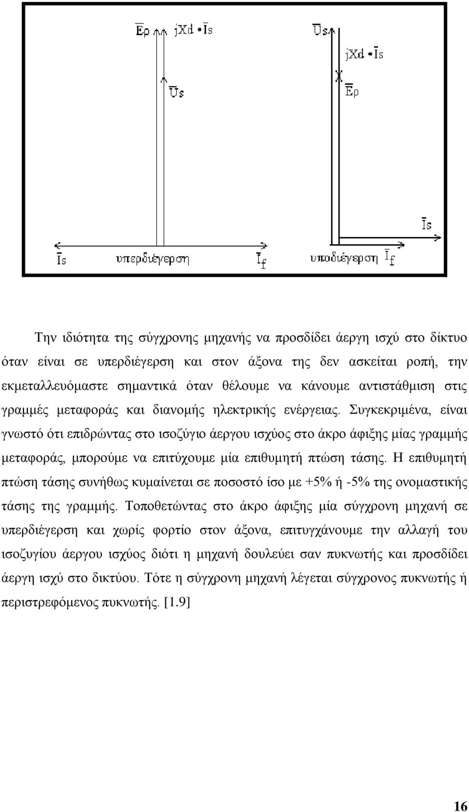 πγθεθξηκέλα, είλαη γλσζηφ φηη επηδξψληαο ζην ηζνδχγην άεξγνπ ηζρχνο ζην άθξν άθημεο κίαο γξακκήο κεηαθνξάο, κπνξνχκε λα επηηχρνπκε κία επηζπκεηή πηψζε ηάζεο.
