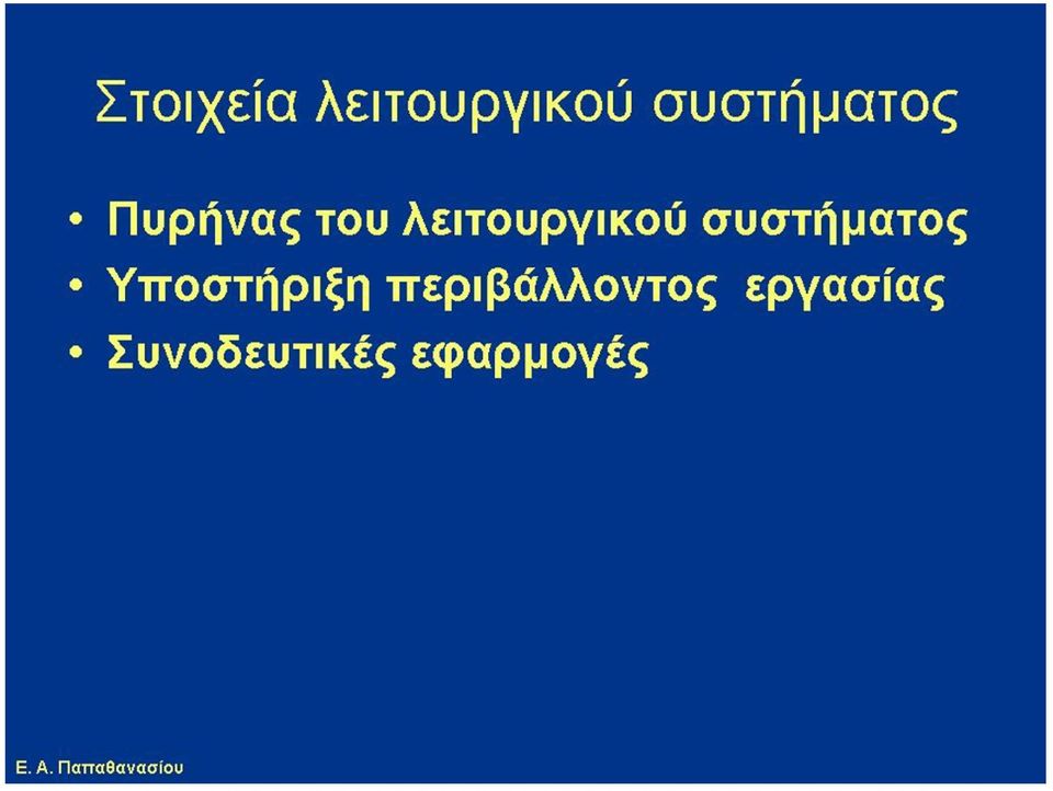 λειτουργικού συστήματος