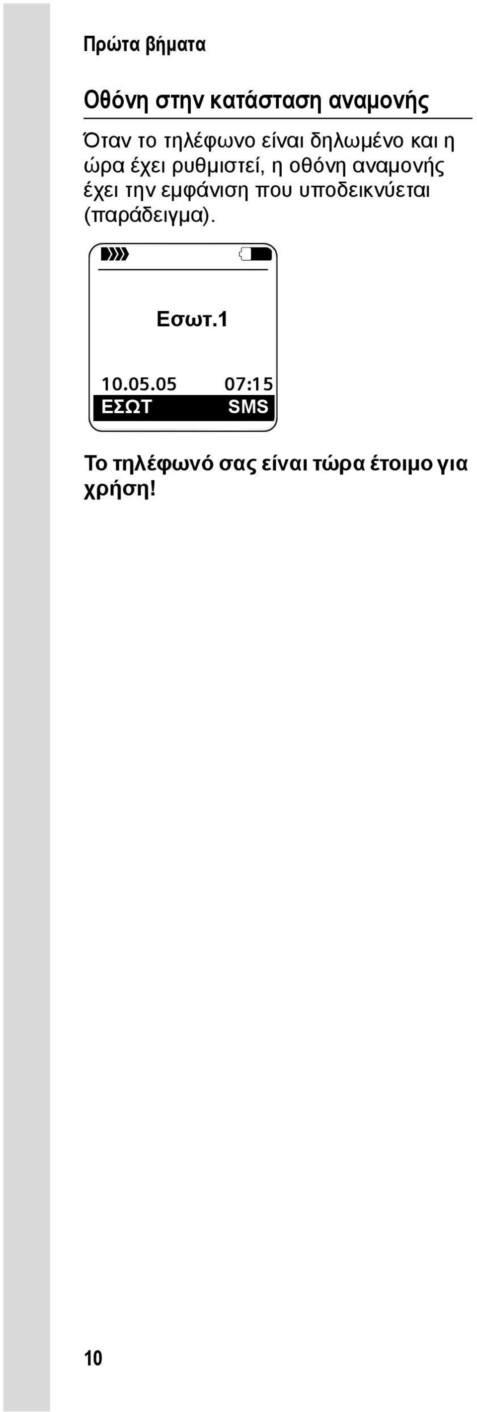 την εμφάνιση που υποδεικνύεται (παράδειγμα). Ð V Εσωτ.1 10.05.