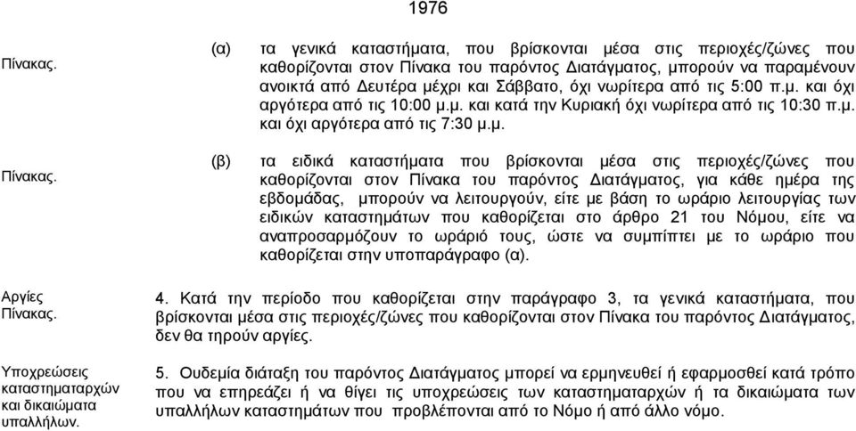 και όχι αργότερα από τις 10:00 μ.