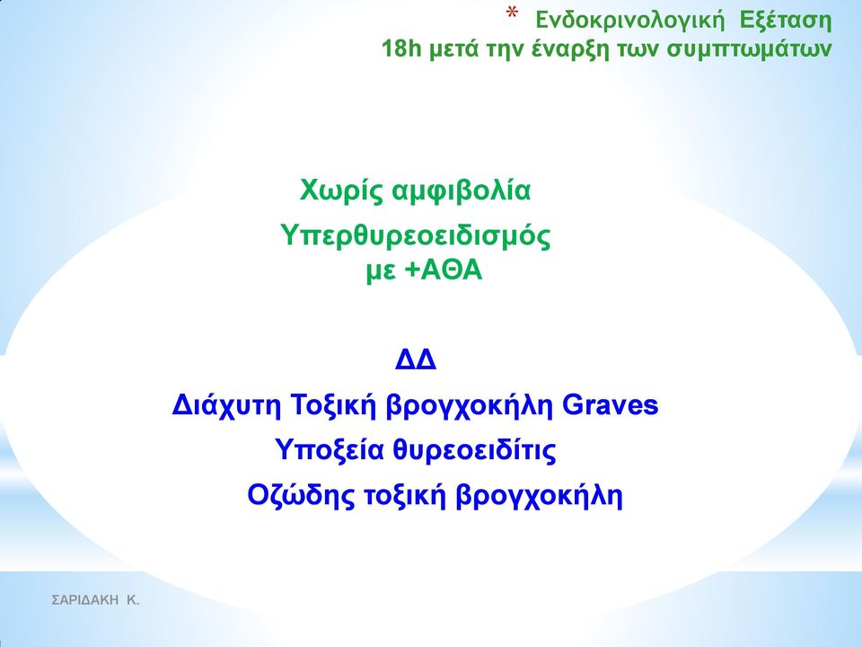 Τπεξζπξενεηδηζκόο κε +ΑΘΑ ΓΓ Γηάρπηε Σνμηθή