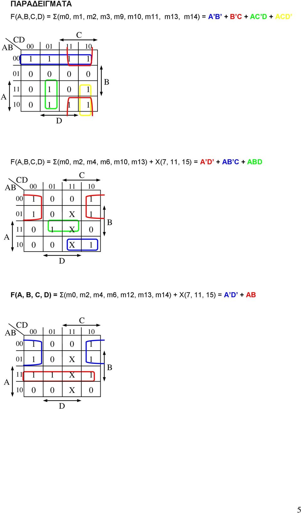 m4, m6, m, m3) + (7,, 5) = + + F(,,, ) =