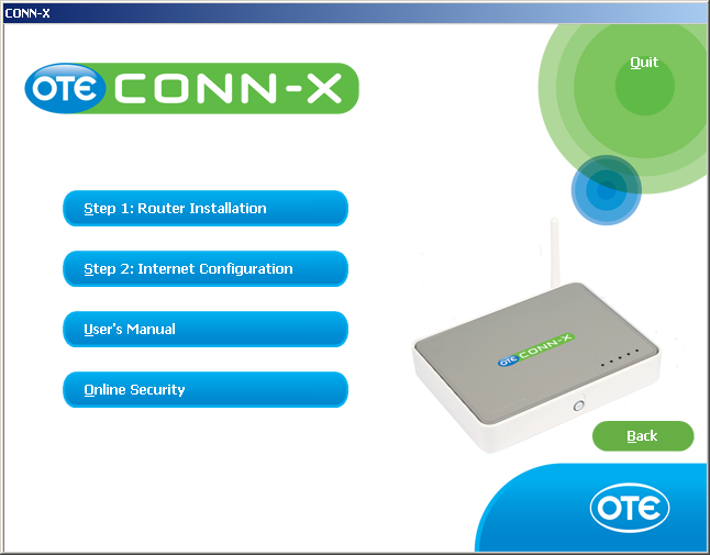 Internet Configuration 12 Press Quit or