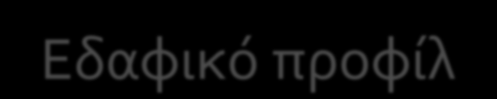 Εδαφικό προφίλ Διαφοροποίηση του εδάφους με το βάθος λόγω της