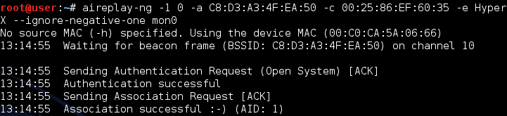Η εντολή θα είναι: # airodump-ng -c 10 -w wepw --bssid C8:D3:A3:4F:EA:50 mon0 Βήµα πέµπτο: Κάνουµε έλεγχο για να δούµε τις πιθανότητες που υπάρχουν για να σπάσουµε το ασύρµατο δίκτυο.