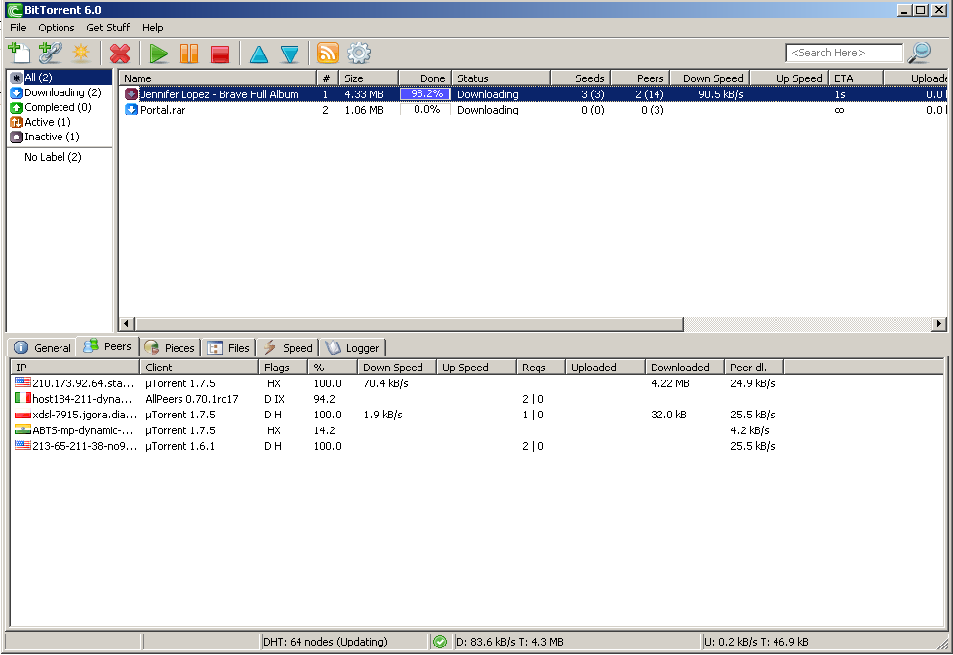 Centralized P2P Σύζηεκα BitTorrent: File Searching