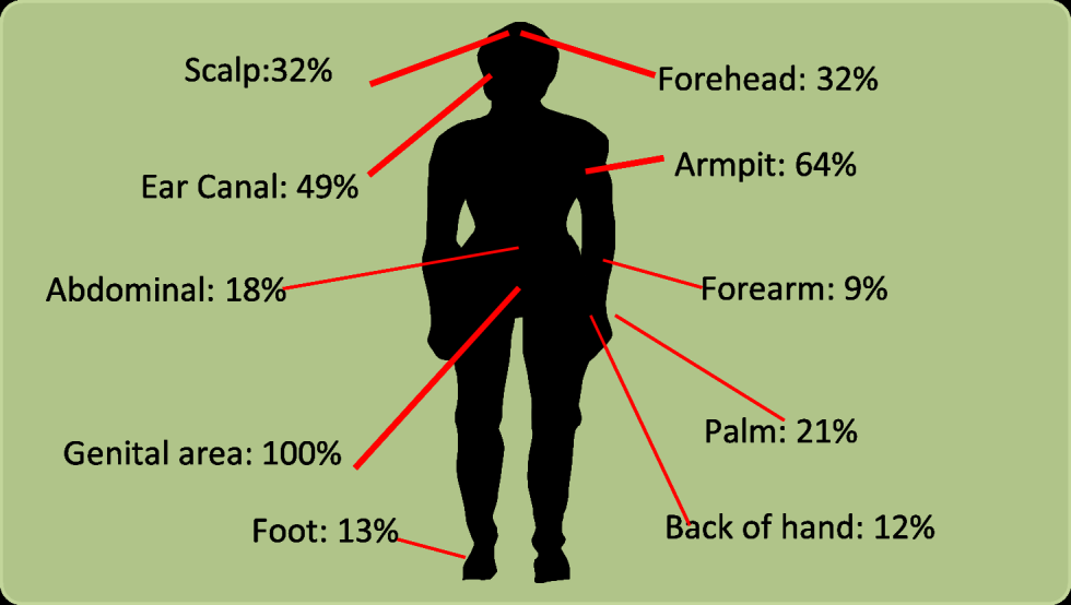 Σημεία έκθεσης και απορρόφησης από τον οργανισμό Δέρμα: 97% της έκθεσης κατά την εφαρμογή είναι από επαφή