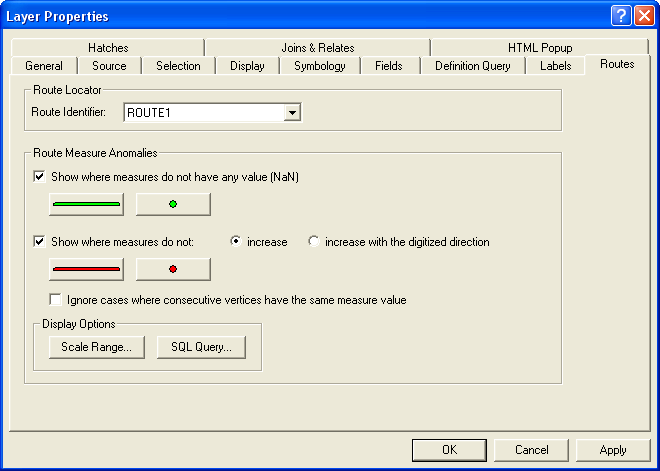 Διαδρομές στο ArcMap Layer properties > Route tab Route Identifier Αναγνωρίζει μοναδικά