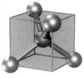 Άτομα με εξωτερικά e- τύπου και Δομή διαμαντιού Μπορούμε τώρα να φανταστούμε ότι τοποθετούμε άτομα Β, Β, Β, Β στις γωνίες του τετραέδρου με τα οποία θεωρούμε γραμμικούς συνδυασμούς των και ατομικών