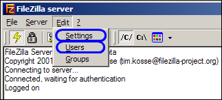 2 of 5 11/07/2010 03:01 μμ Εγκατάσταση του FileZilla Server Τρέχουµε το εκτελέσιµο αρχείο της εγκατάστασης.