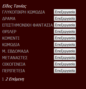 Με όμοιο τρόπο λειτουργεί και η επεξεργασία είδους