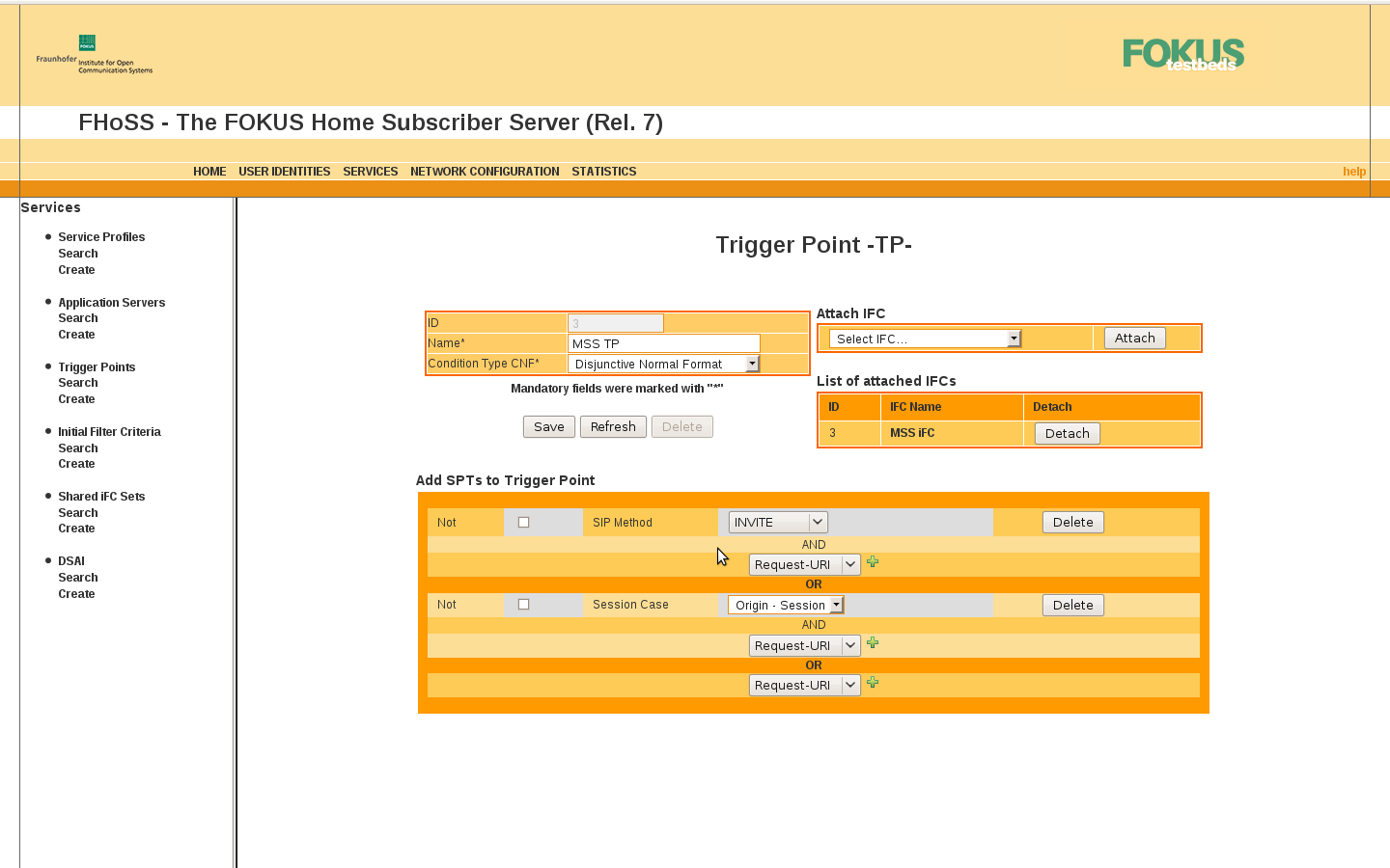 Έχει υλοποιηθεί και ένα web interface για την διαχείριση της FHoSS κατι των χρηστών του δικτύου το οποίο παρουσιάζεται στην εικόνα 21. Εικόνα 21.