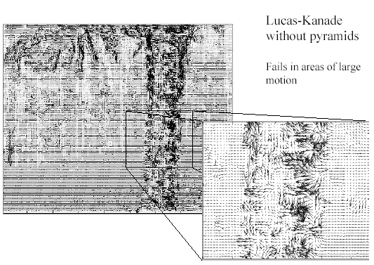 Αποτέλεσμα οπτικής ροής Lucas-Kanade χωρίς