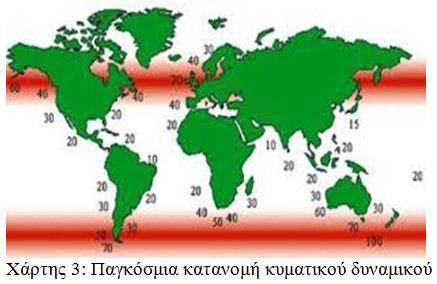 ΟΙ ΔΥΝΑΤΟΤΗΤΕΣ ΤΗΣ ΚΥΜΑΥΙΚΗΣ ΕΝΕΡΓΕΙΑΣ Το παγκόσμιο θαλάσσιο κυματικό δυναμικό σήμερα υπολογίζεται στις 8.000-80.