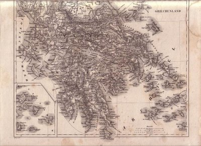 Εικ. Αγγλικός χάρτης του 1840 με τα τότε όρια του Βασιλείου της Ελλάδος, όπου εμφανίζεται η ονομασία Μορέα Το όνομα Μορέας ή Μοριάς απαντάται για πρώτη φορά το έτος 1111 σε χειρόγραφο σημείωμα, όπως