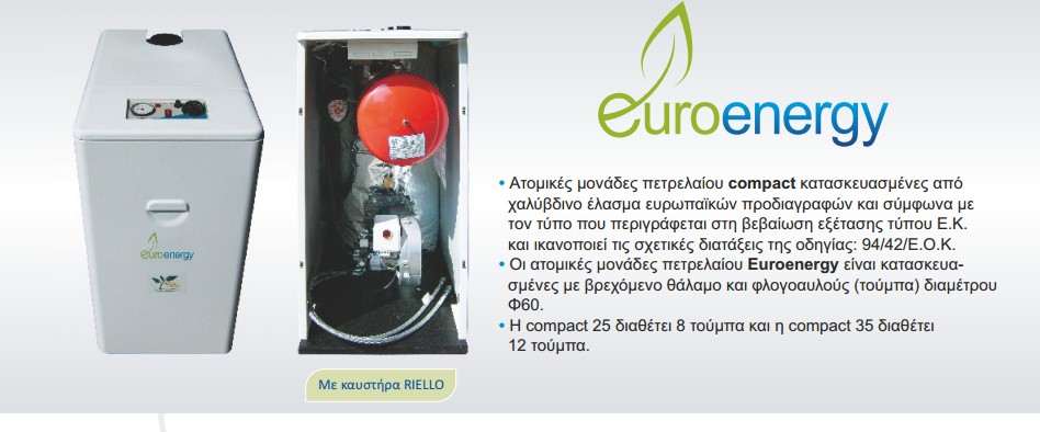 ΘΕΡΜΑΝΣΗ Θ6 ΛΕΒΗΤΕΣ ΠΕΤΡΕΛΑΙΟΥ ΑΤΟΜΙΚΕΣ ΜΟΝΑΔΕΣ ΤΥΠΟΣ Θερμική ισχύς Κυκλοφορητής COMPACT 25 COMPACT 30 kw 28 35 Kcal/h 24.092 30.