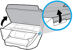 4. Ελέγξτε την κενή περιοχή στο εσωτερικό του εκτυπωτή όπου βρισκόταν ο δίσκος εισόδου. Εάν υπάρχει μπλοκαρισμένο χαρτί, πιάστε το και με τα δύο χέρια και τραβήξτε το προς τα εσάς.