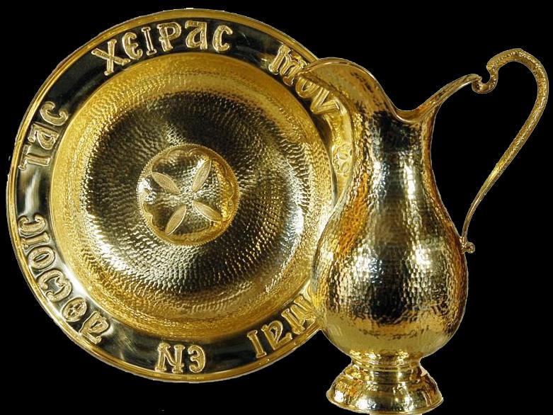 Το χερνιβόξεστο Λεκάνη και υδροχόη χρησιμοποιούμενα για τη νίψη των χεριών των λειτουργών προ της θείας λειτουργίας και μετά τη θεία κοινωνία.