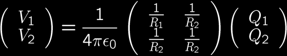 Χωρητικότητα συστήματος αγωγών Θεωρούμε ένα σύστημα το οποίο αποτελείται από δύο ομόκεντρους σφαιρικούς φλοιούς ακτίνων R 1 και R 2 οι οποίοι φέρουν φορτία Q 1 και Q 2 αντίστοιχα.