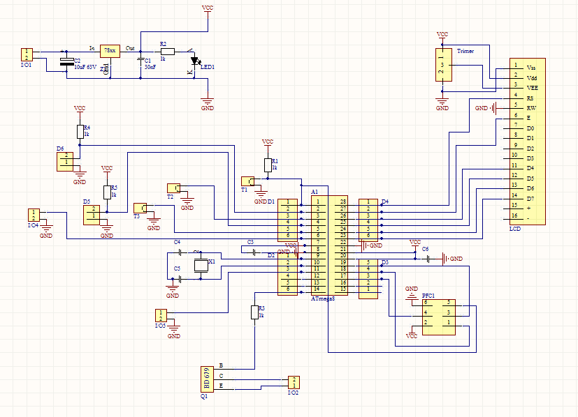 6. Izdelava testnega vezja za elektronski vžig Kot pri vsaki izdelavi sem tudi jaz izdelal testno vezje, ki nam prikaţe oziroma lahko sami preverimo, kar smo do takrat naredili.