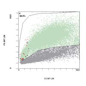 CD19-PE CD34-FITC CD38-FITC FS SS CD19-PE SS