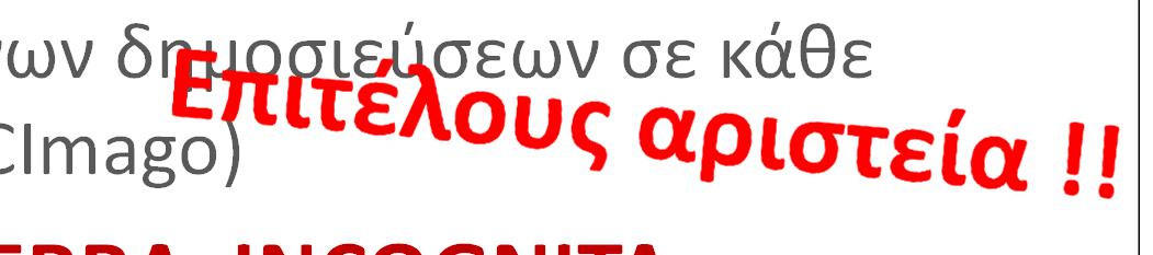 29 Webometrics Δείκτες (4) Παρουσία (20%) Συνολικός αριθμός ιστοσελίδων-εγγράφων που δημοσιεύονται από το domain του ιδρύματος (Google) Απήχηση (50%) Αριθμός εξωτερικών links σε περιεχόμενο του