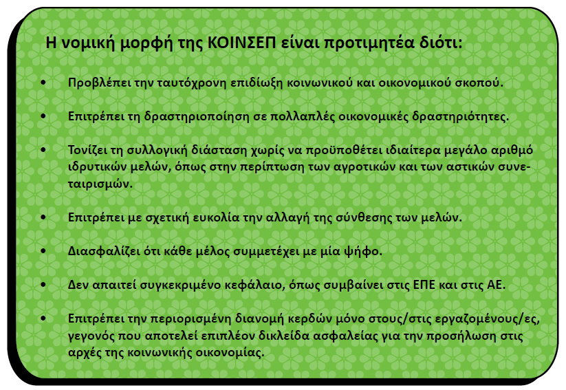 Διοικοφςα Επιτροπι (ΔΕ) ι ςε άλλο μζλοσ χωρίσ ζγκριςθ από τθ ΔΕ. ε κάκε περίπτωςθ, πρζπει να ενθμερωκεί το Μθτρϊο Κοινωνικισ Οικονομίασ. Η διοίκθςθ τθσ ΚΟΙΝΕΠ γίνεται από τθ Γ των μελϊν και τθ ΔΕ.