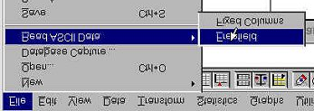 Εγχειρίδιο SPSS 5 µορφοποίηση ASCII. Όπως διαπιστώνετε, υπάρχουν δύο εναλλακτικές - [Freefield] και [Fixed Columns].