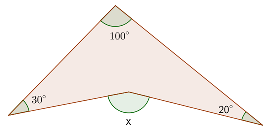 7 th & 8 th Grade 17 th Cyprus Mathematical Olympiad April 2016 (A & B Gymnasium) 6. In the figure below, the angle is equal to: Α. 150 Β. 30 Γ. 60 Δ. 160 Ε. 130 7.