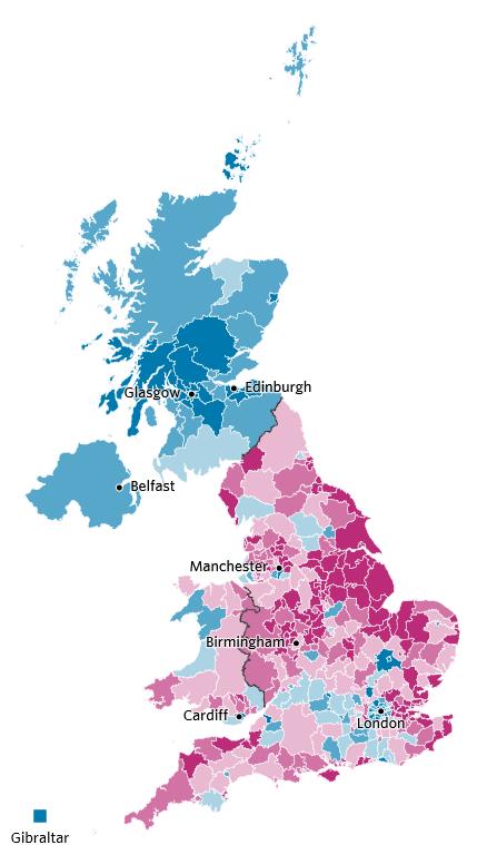 Αποτελέσματα δημοψηφίσματος στη Μ. Βρετανία Σύμφωνα με τα τελικά αποτελέσματα το 51,89% των βρετανών πολιτών τάχθηκε υπέρ της εξόδου της Μ. Βρετανίας από την Ε.