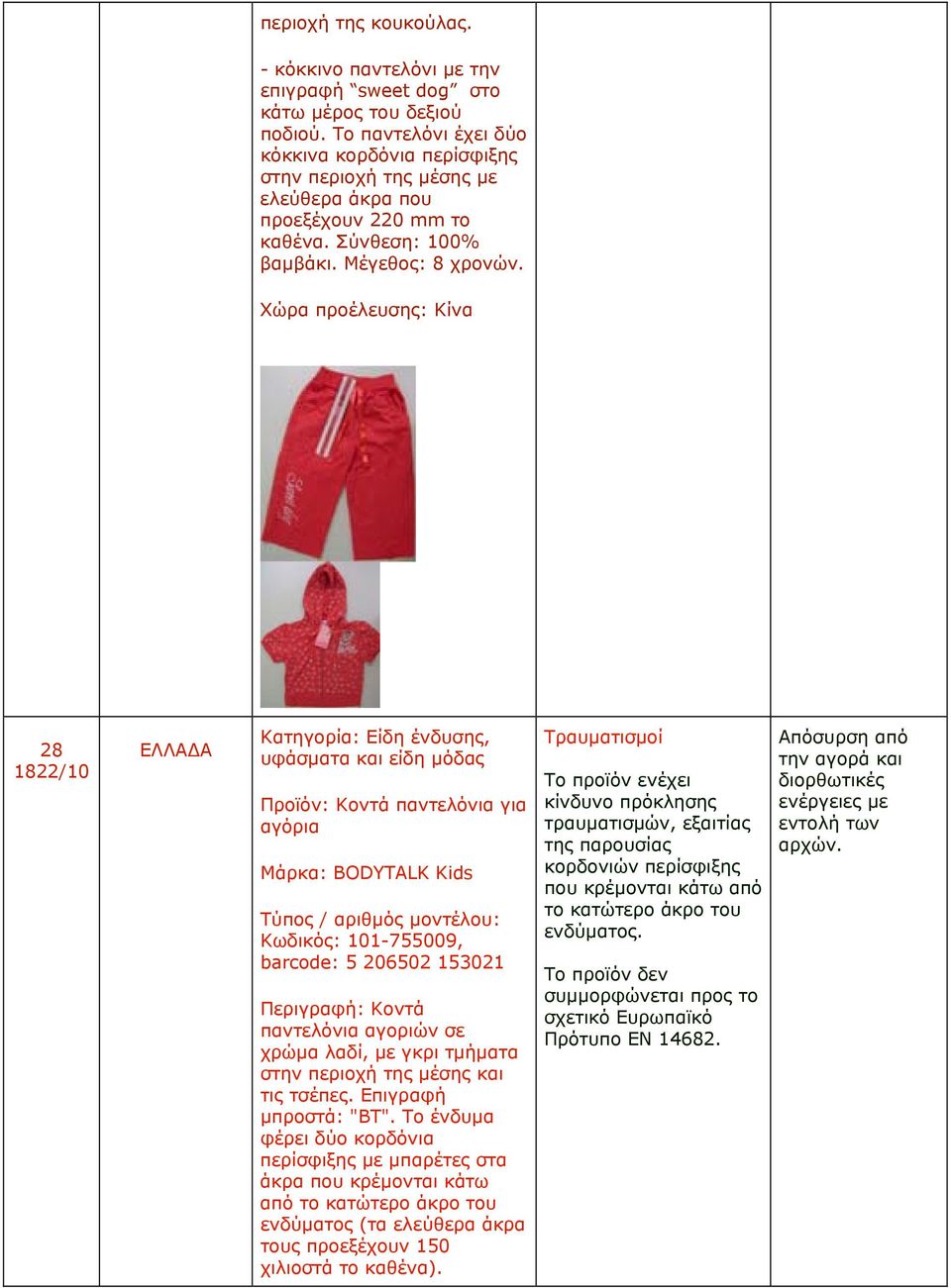 28 1822/10 Προϊόν: Κοντά παντελόνια για αγόρια Μάρκα: BODYTALK Kids Κωδικός: 101-755009, barcode: 5 206502 153021 Περιγραφή: Κοντά παντελόνια αγοριών σε χρώμα λαδί, με γκρι τμήματα στην περιοχή της