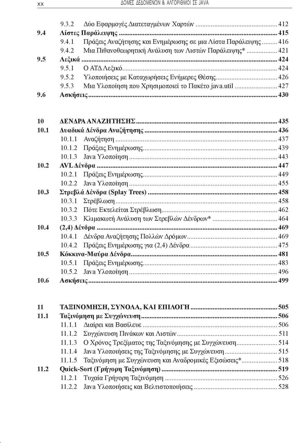 .. 430 10 Δένδρα Αναζήτησης... 435 10.1 Δυαδικά Δένδρα Αναζήτησης... 436 10.1.1 Αναζήτηση... 437 10.1.2 Πράξεις Ενημέρωσης... 439 10.1.3 Java Υλοποίηση... 443 10.2 AVL Δένδρα... 447 10.2.1 Πράξεις Ενημέρωσης.