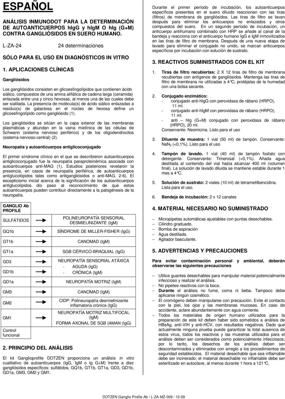 cinco hexosas, al menos una de las cuales debe ser sialilada.