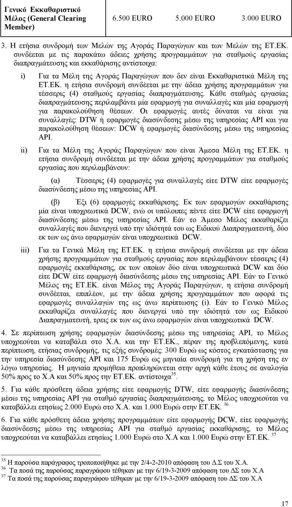 η ετήσια συνδρομή συνδέεται με την άδεια χρήσης προγραμμάτων για τέσσερις (4) σταθμούς εργασίας διαπραγμάτευσης.