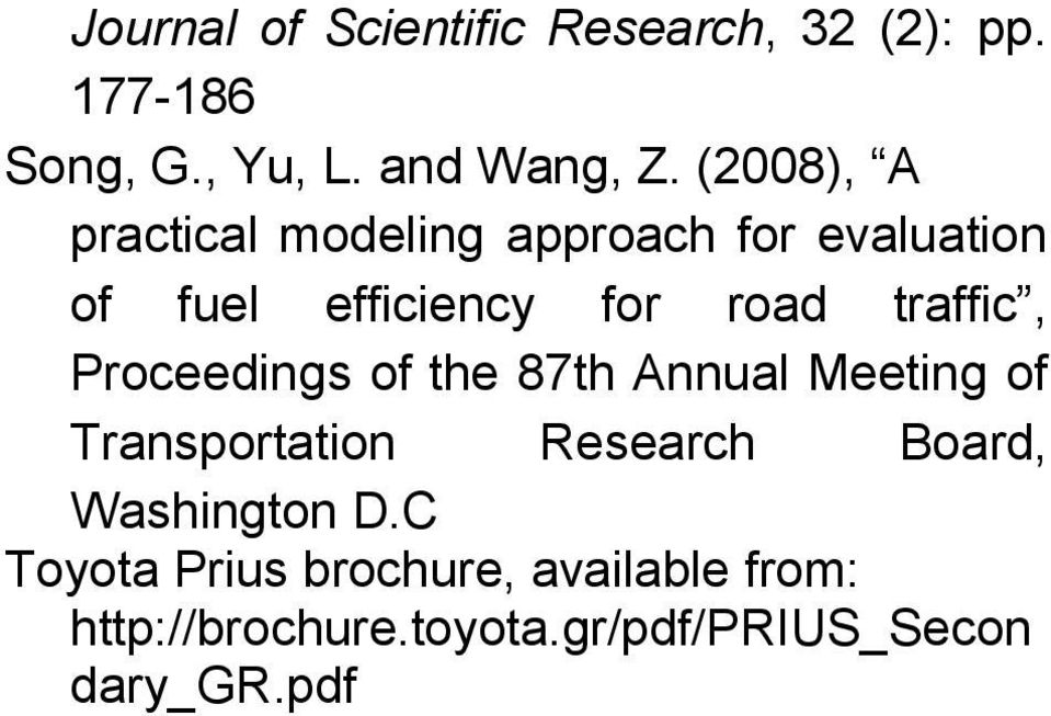 traffic, Proceedings of the 87th Annual Meeting of Transportation Research Board,