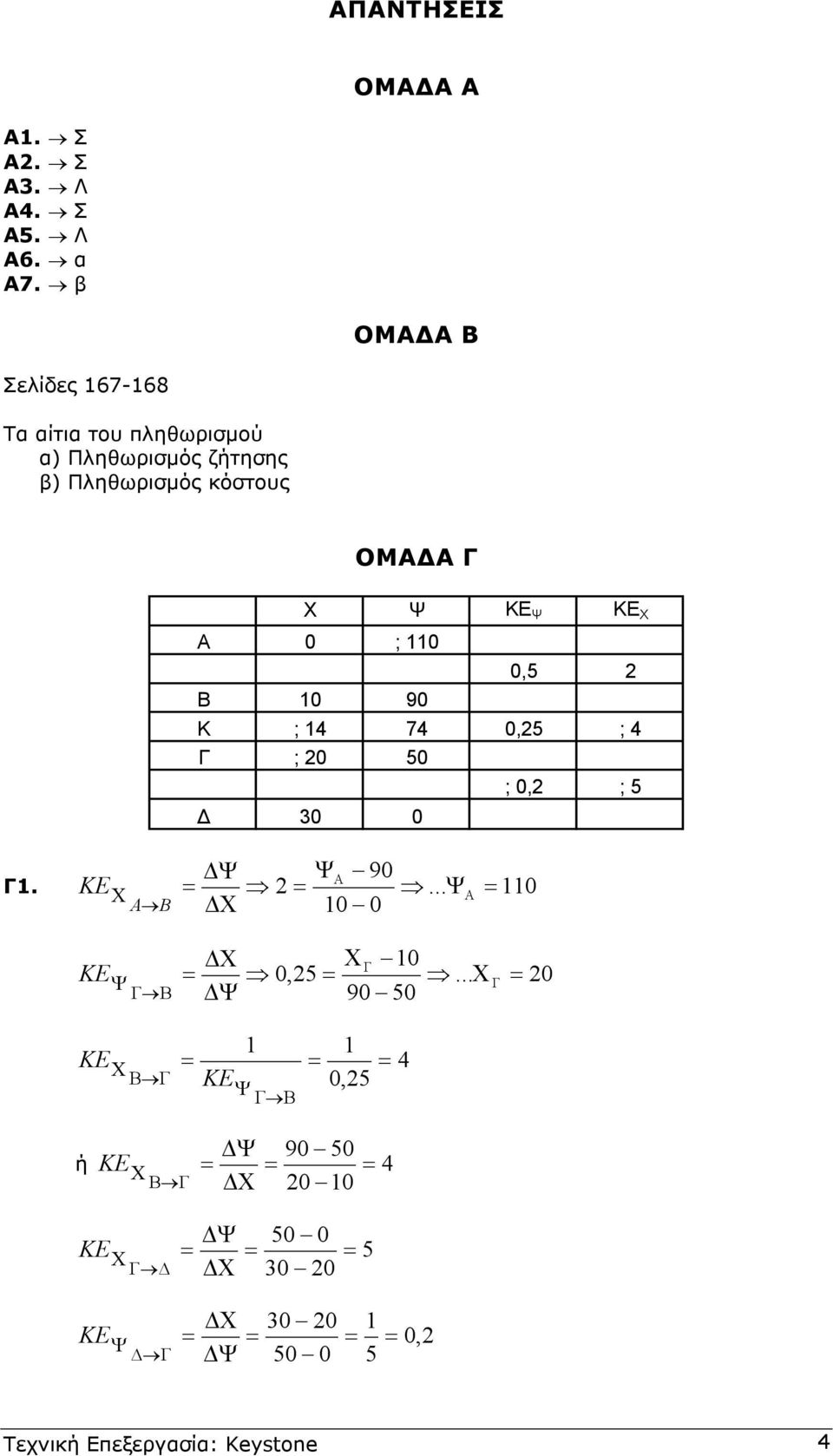 Ε Χ Α 0 ; 110 0,5 2 Β 10 90 ; 14 74 0,25 ; 4 ; 20 50 ; 0,2 ; 5 30 0 Ψ ΨΑ 90 1. KEΧ 2.