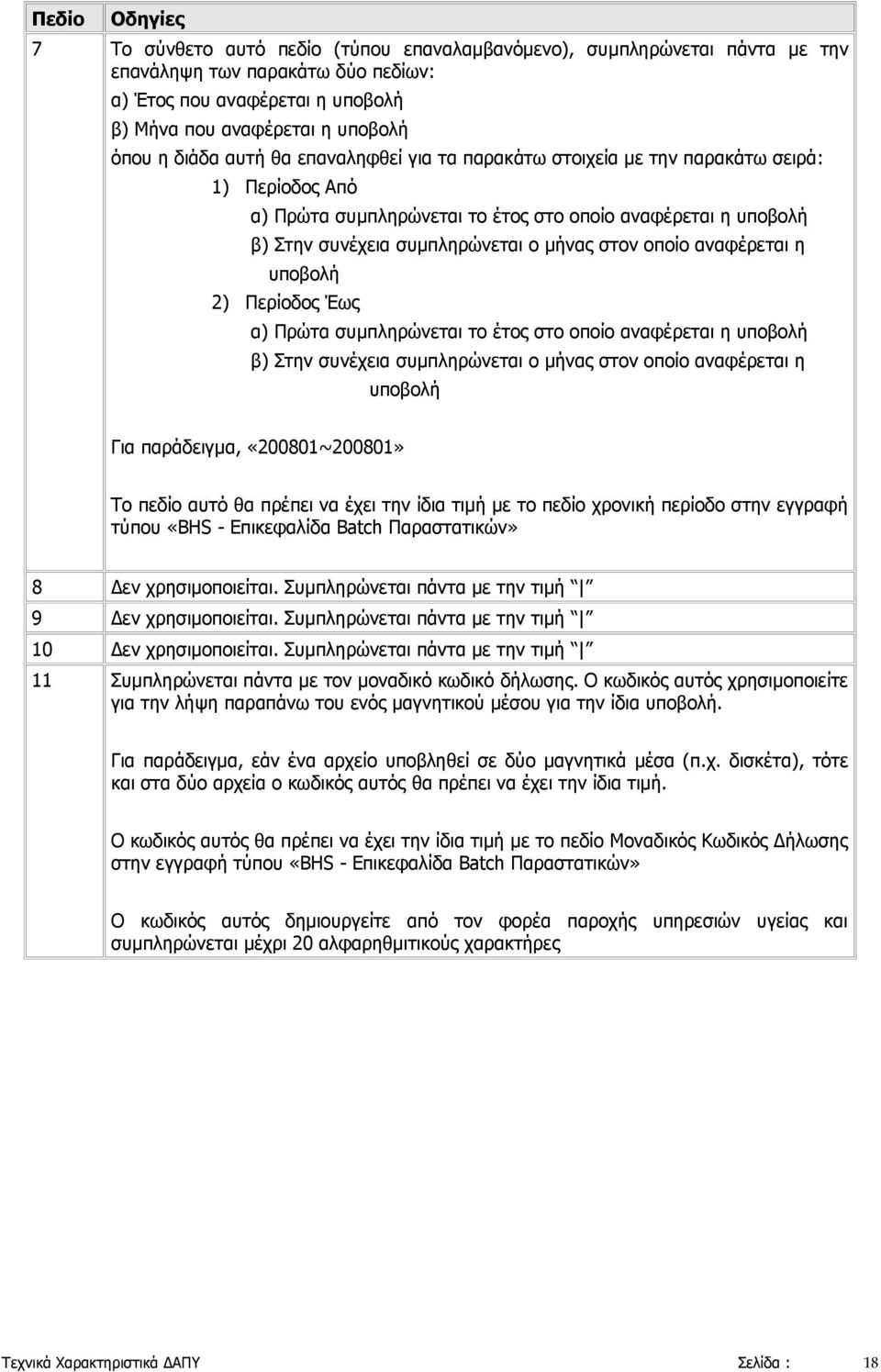 οποίο αναφέρεται η υποβολή 2) Περίοδος Έως α) Πρώτα συμπληρώνεται το έτος στο οποίο αναφέρεται η υποβολή β) Στην συνέχεια συμπληρώνεται ο μήνας στον οποίο αναφέρεται η υποβολή Για παράδειγμα,