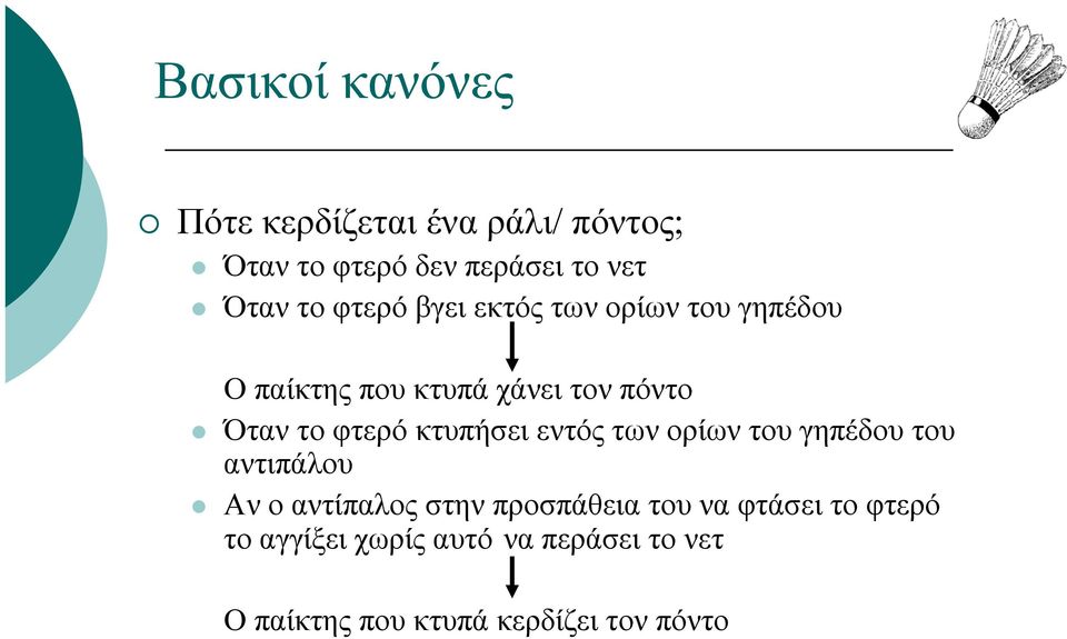 κτυπήσει εντός των ορίων του γηπέδου του αντιπάλου Αν ο αντίπαλος στην προσπάθεια του να