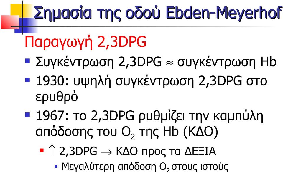 ερυθρό 1967: το 2,3DPG ρυθμίζει την καμπύλη απόδοσης του Ο 2