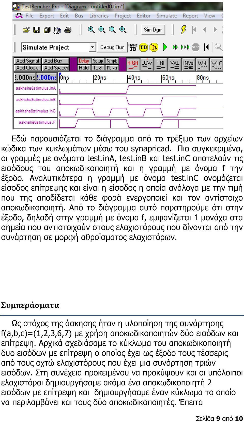 inc ονομάζεται είσοδος επίτρεψης και είναι η είσοδος η οποία ανάλογα με την τιμή που της αποδίδεται κάθε φορά ενεργοποιεί και τον αντίστοιχο αποκωδικοποιητή.