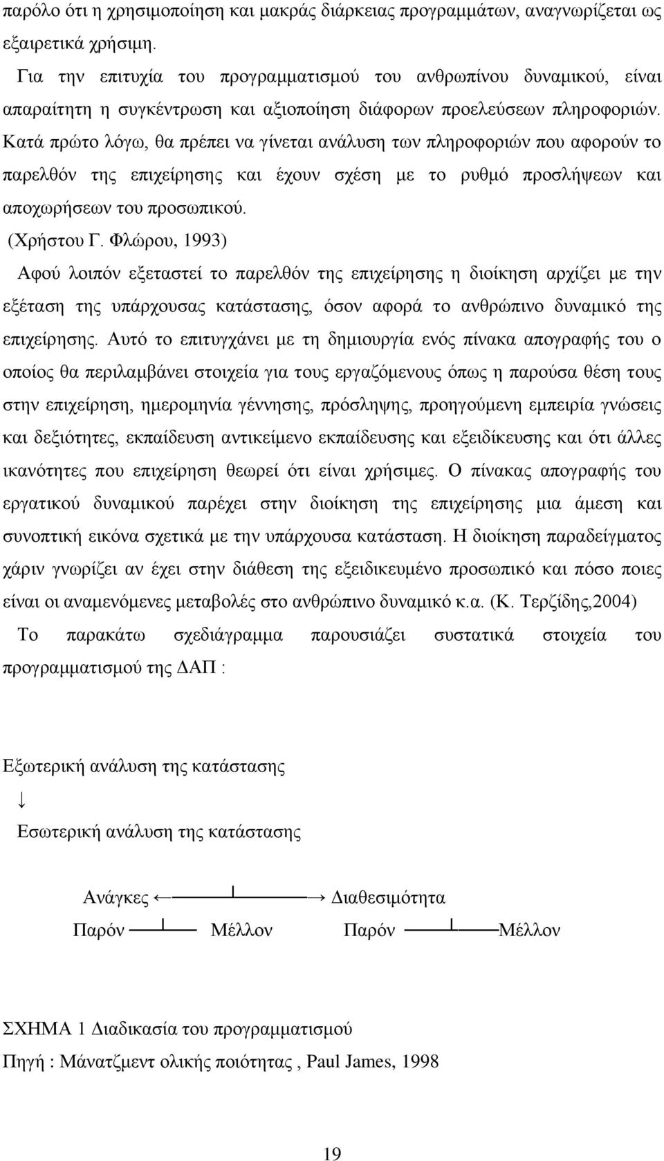 Καηά πξψην ιφγσ, ζα πξέπεη λα γίλεηαη αλάιπζε ησλ πιεξνθνξηψλ πνπ αθνξνχλ ην παξειζφλ ηεο επηρείξεζεο θαη έρνπλ ζρέζε κε ην ξπζκφ πξνζιήςεσλ θαη απνρσξήζεσλ ηνπ πξνζσπηθνχ. (Υξήζηνπ Γ.