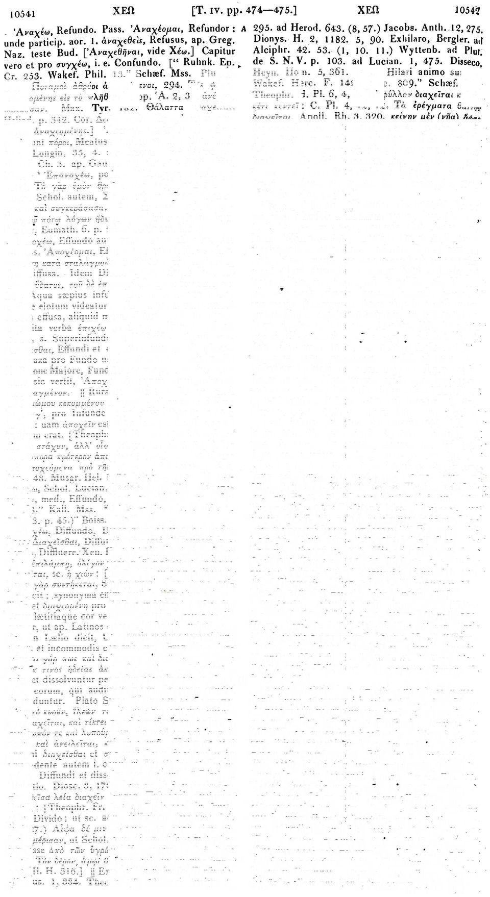 1, 475. Disseco] Gr. 253. Wakef. Phil. 13." Schaef. Mss. Plut. 2, Heyn. Hom. 5, 361. Pass., Hilari animo sum, cf 272. Ποταμοί αθρόοι άναχεόμενοι, 294. Tijs φήμης Wakef. Here. F. 1421. Ale. 809.