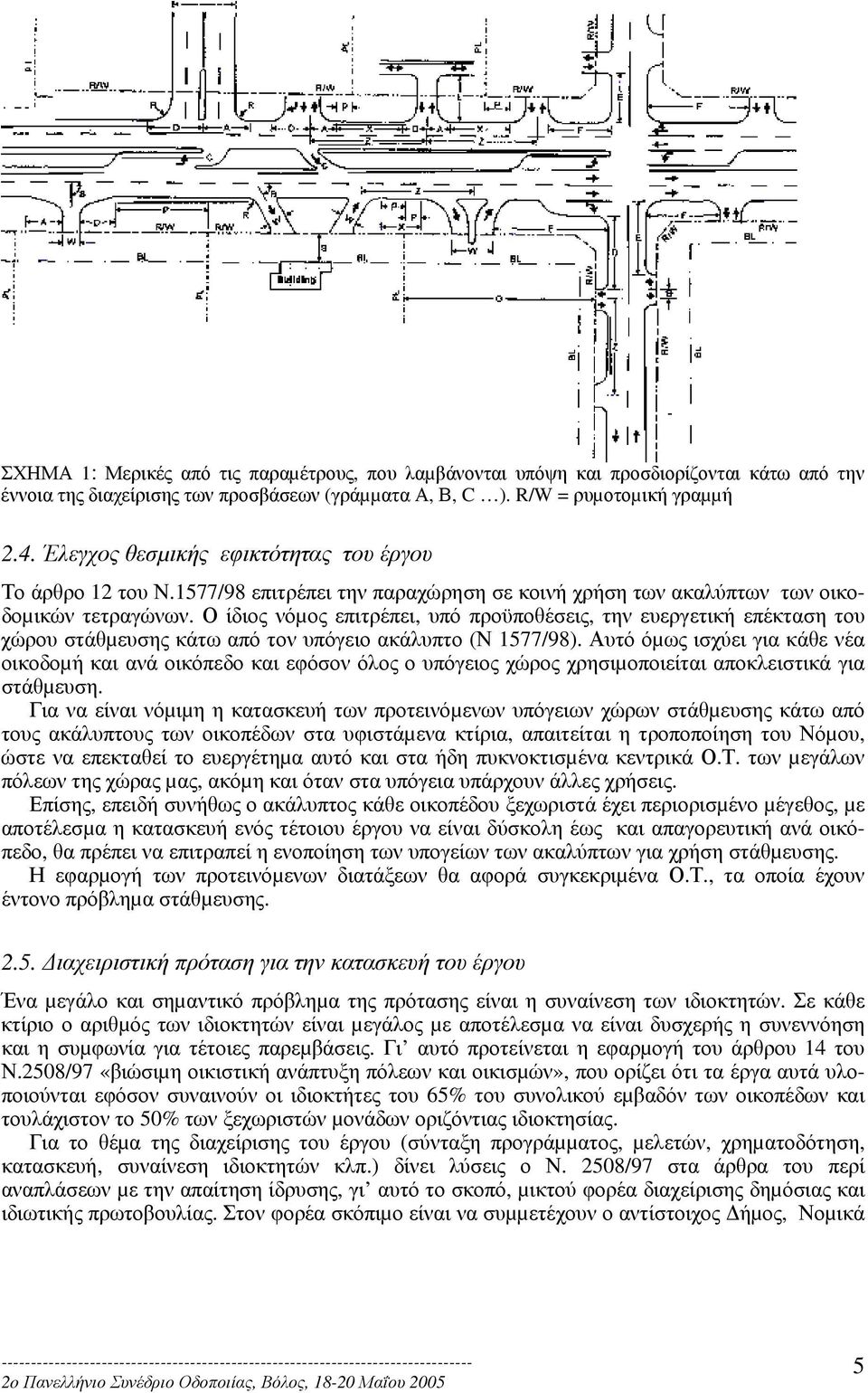Ο ίδιος νόµος επιτρέπει, υπό προϋποθέσεις, την ευεργετική επέκταση του χώρου στάθµευσης κάτω από τον υπόγειο ακάλυπτο (Ν 1577/98).