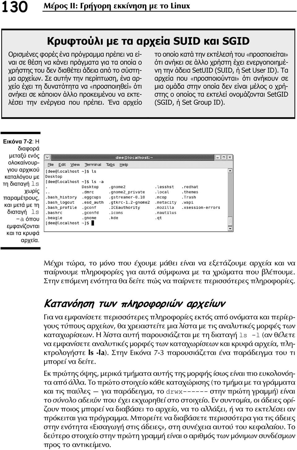 Ένα αρχείο το οποίο κατά την εκτέλεσή του «προσποιείται» ότι ανήκει σε άλλο χρήστη έχει ενεργοποιηµένη την άδεια SetUID (SUID, ή Set User ID).