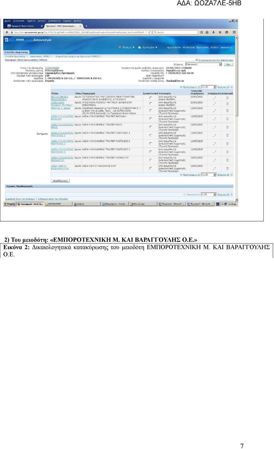 » Εικόνα 2: Δικαιολογητικά