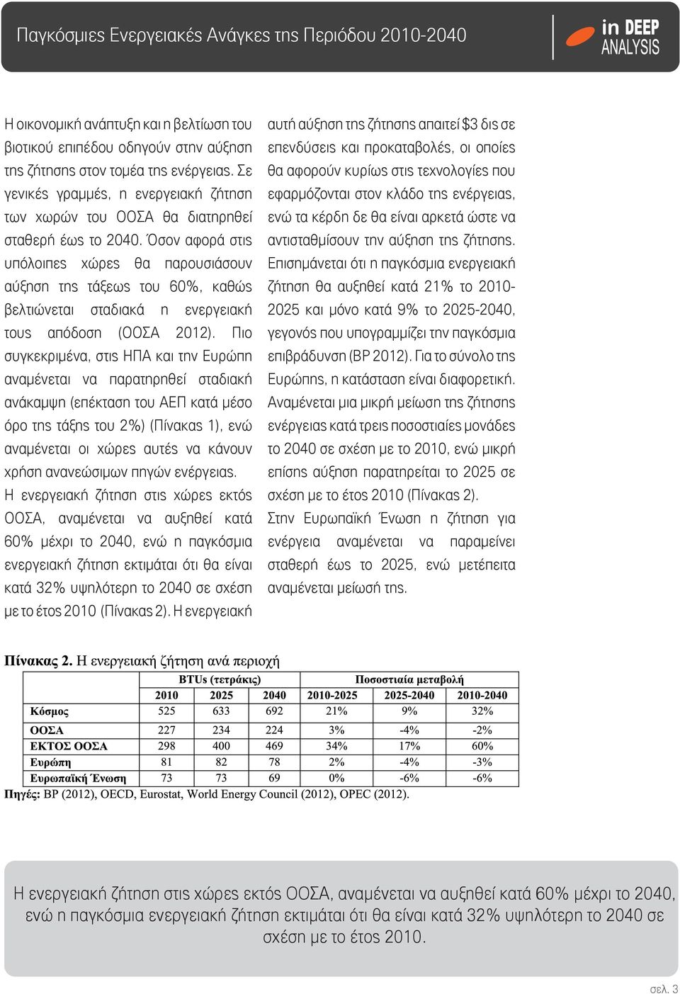 Όσον αφορά στις υπόλοιπες χώρες θα παρουσιάσουν αύξηση της τάξεως του 60%, καθώς βελτιώνεται σταδιακά η ενεργειακή τους απόδοση (ΟΟΣΑ 2012).