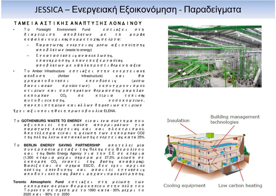 κτιρίωνκαισυστημάτωνθέρμανσηςχαμηλών απόδοση και θα εκπομπών επενδύσεις εκσυγχρονισμού (μέσω ΤοAmber πανεπιστημίωνκαιάλλωνδημόσιωνκτιρίων σε κτίρια τοπικής Infrastructure (Amber Infrastructure)