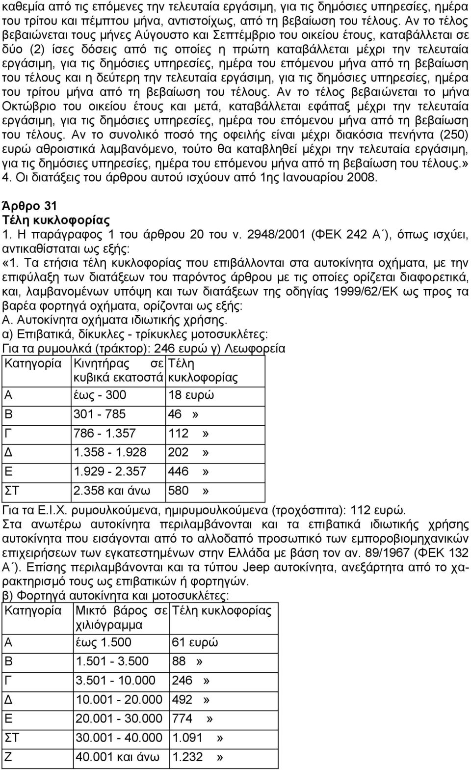 υπηρεσίες, ημέρα του επόμενου μήνα από τη βεβαίωση του τέλους και η δεύτερη την τελευταία εργάσιμη, για τις δημόσιες υπηρεσίες, ημέρα του τρίτου μήνα από τη βεβαίωση του τέλους.